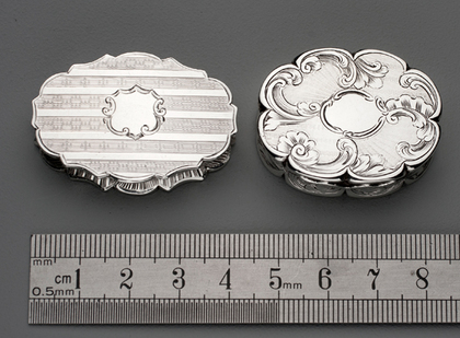 Two Victorian Silver Vinaigrettes - Edward Smith, Cronin & Wheeler